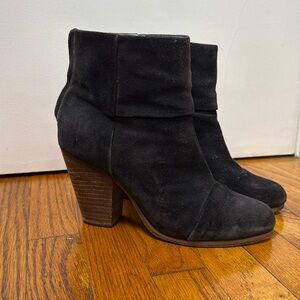 rag & bone Newbury Booties in Black Suede - Size 38 / US 8